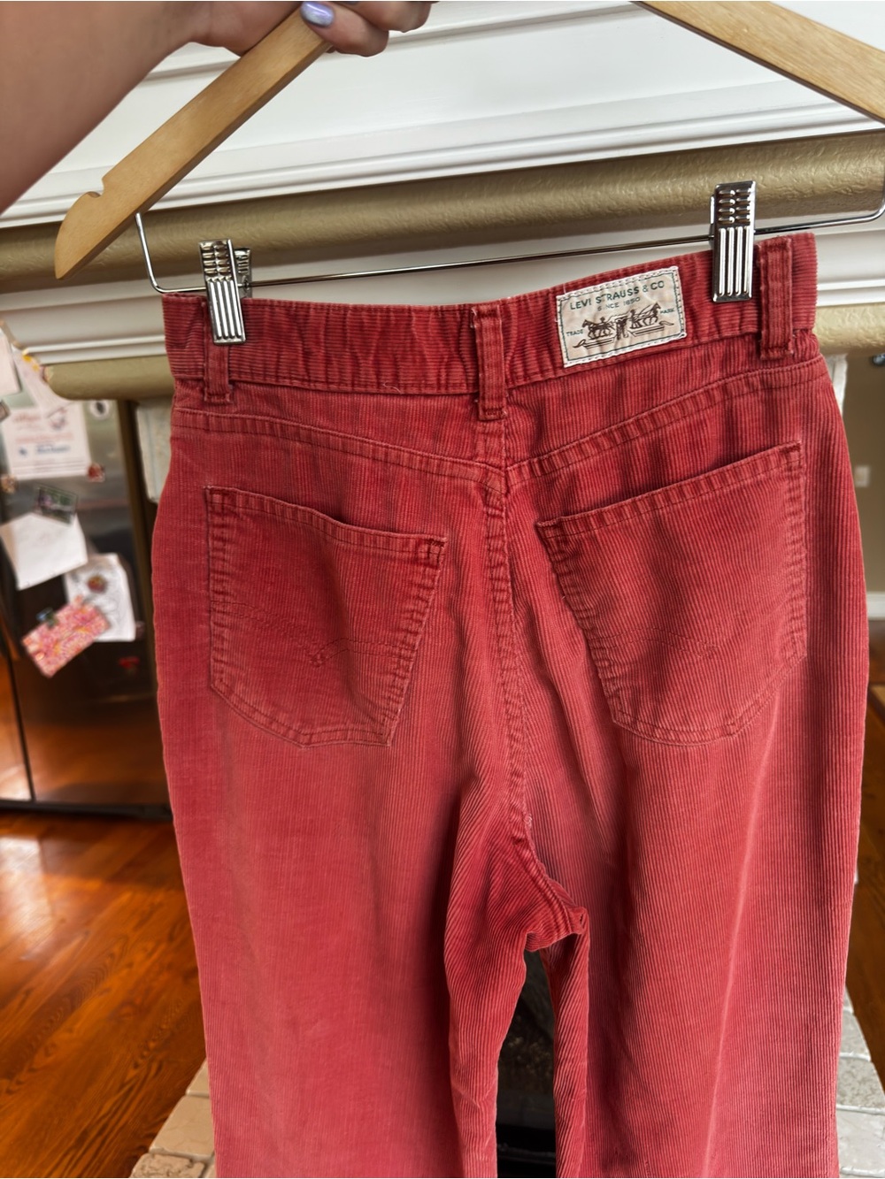 Vintage 70s/80s Levi's Dusty Rose‎ Corduroy High-Waisted Pants Retro - Picture 4 of 5